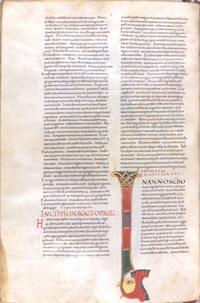 Initialen til profeten Haggais bok av Unknown artist