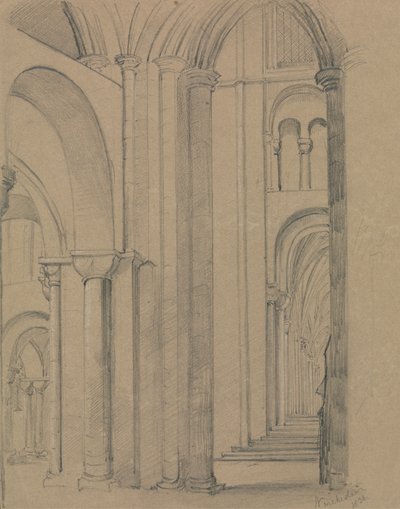 Interiøret i Winchester Cathedral av Unknown artist