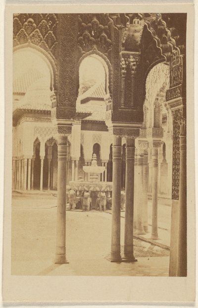 [Innvendig visning av søyler, Alhambra] av Unknown artist