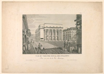 Italiensk teater, Paris av Unknown artist