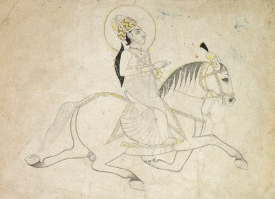 Jai Singh III av Jaipur (f. 1818-1835) Ridning av Unknown artist