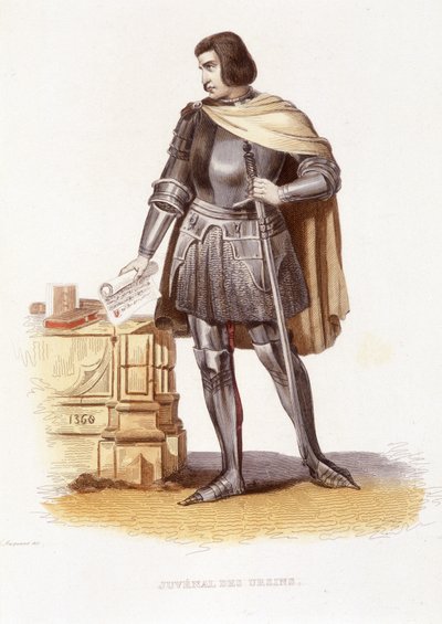 Jean Juvenal (eller Jouvenel) des Ursins (1360 - 1431), fransk sorenskriver - i "Le Plutarque francais" Ed. Mennechet av Unknown artist