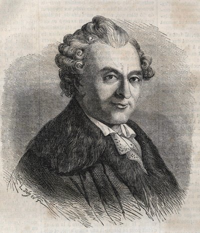 Jean Michel Sedaine. French playwright 1719-1797 av Unknown artist
