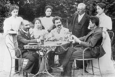 Johann Strauss i kretsene til ledsagere i Ischl av Unknown artist