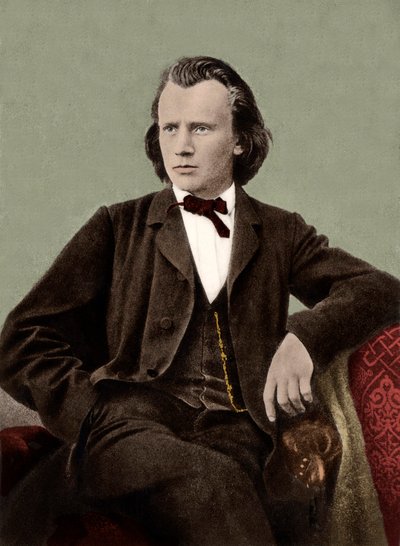Johannes Brahms (1833-1897) tysk komponist - av Unknown artist