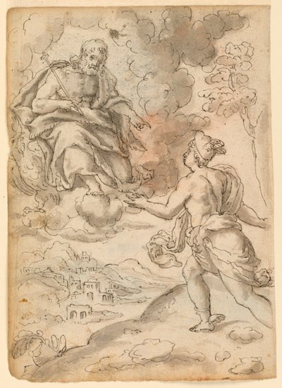 Jupiter sender Merkur til Priam av Unknown artist