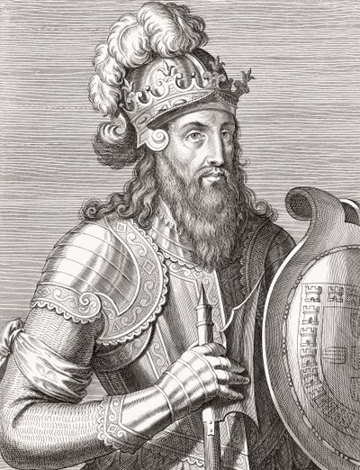 Kong Afonso III av Portugal. Portrett. av Unknown artist