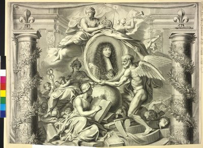 Frankrikes konge Ludvig XIV (trykk) av Unknown artist