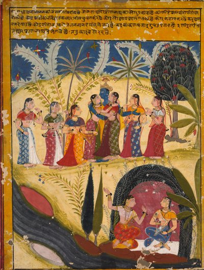 Krishna og Gopis av Unknown artist
