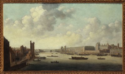 Hôtel de Nevers, Tour de Nesle, Grande Galerie og Louvre, sett fra Pont-Neuf, cirka 1640, dagens 1. og 6. arrondissement, mellom 1635 og 1645 (olje på lerret) av Unknown artist