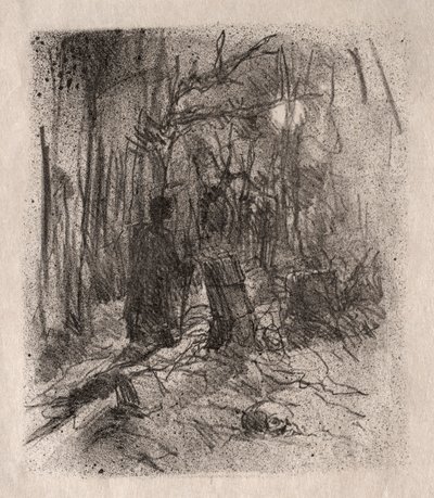 Busk kirkegård av Unknown artist