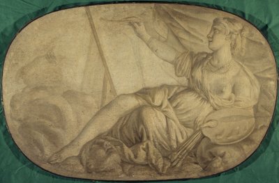 Maleri (allegori, dekorativt maleri for Hôtel La Rivière og deretter Canillac) av Unknown artist