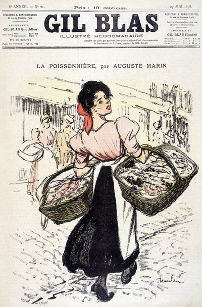 La fishonniere av Auguste Marin. I ""Gil Blas"", den 27.05.1898. av Unknown artist