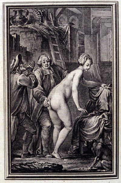 La mare du compere Pierre- in ""Fortellinger og noveller på vers"" av Jean La Fontaine. 1762. av Unknown artist