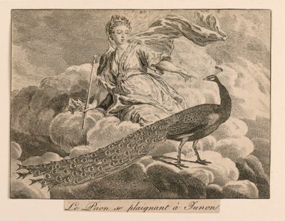 "Påfuglen som klager til Juno" fra La Fontaines fabler av Unknown artist