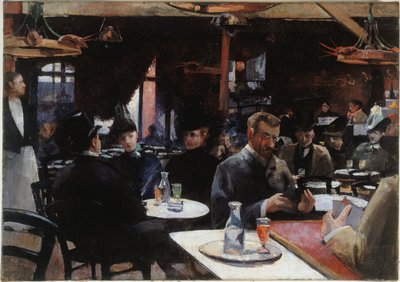 Krepskafeen, ca. 1880 (olje på lerret) av Unknown artist