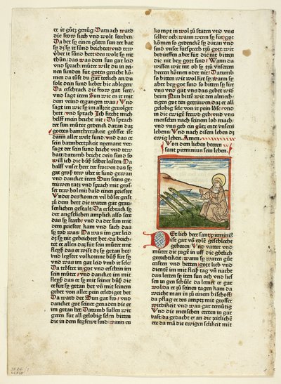 Life of Saint Pirminius fra Heiligenleben, Winterteil (Lives of the Saints, Wintertime), Plate 1 fra Tresnitt fra Books of the 15th Century av Unknown artist