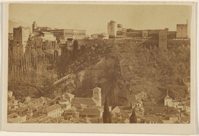 [Langt utsyn over Alhambra, Spania] av Unknown artist