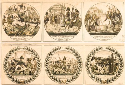 Louis Antoine (Louis-Antoine) av Bourbon, hertugen av Angouleme (Louis de France eller Louis XIX (1775-1884) under den spanske ekspedisjonen i 1823: tar Trocadero, inntar Madrid, overgivelse av Cadiz, slaget ved Navarin, bak Spansk foran Barce av Unknown artist