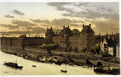 Louvre under Louis XIV i "" Paris gjennom tidene fra 1200-tallet til i dag"" 1882 av Unknown artist