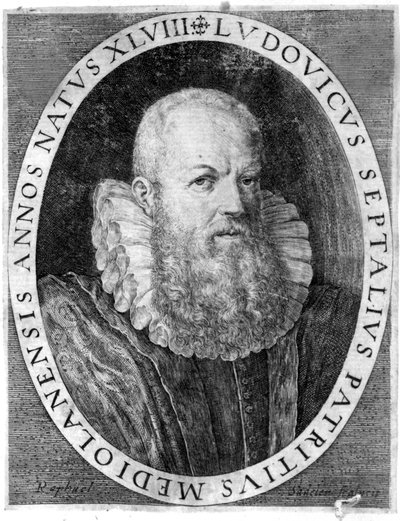 Ludovico Settala (1552 - 1633), italiensk lege i Pavia. av Unknown artist