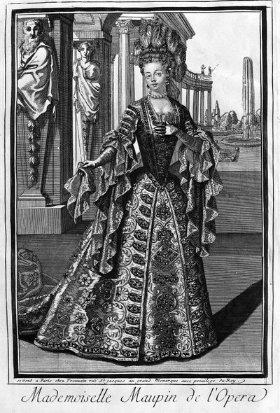 Mademoiselle Maupin (1670-1707), fransk sanger. av Unknown artist