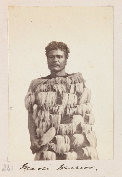 Maorikriger, ca. 1876 (s/h-bilde) av Unknown artist