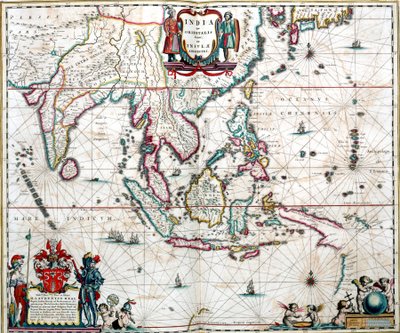 Kart over Asia fra Blaeu-atlaset av Unknown artist