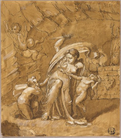 Medea dreper barna sine av Unknown artist