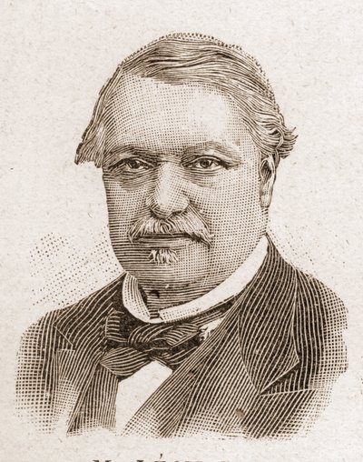 Medlemmer av Academy Francaise i 1895: portrett av Leon Say (1826-1896), fransk økonom og politiker. av Unknown artist