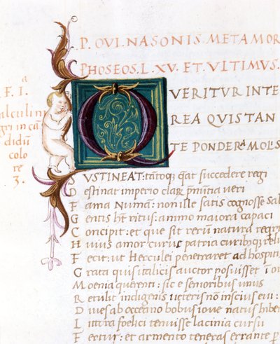 Metamorfoser av Ovide. 1400-talls manuskript. Comunale biblioteca de Rimini av Unknown artist