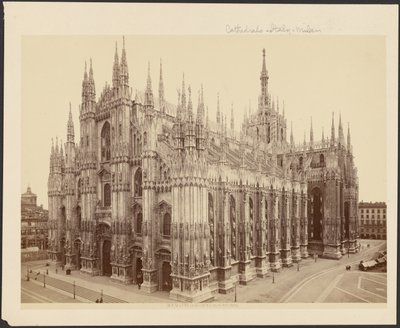 Milano, katedralen sett fra Det kongelige slott av Unknown artist