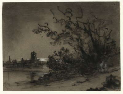 Måneskinnsscene av Unknown artist