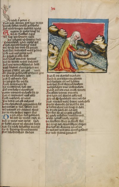 Moses plassert i elven av Unknown artist