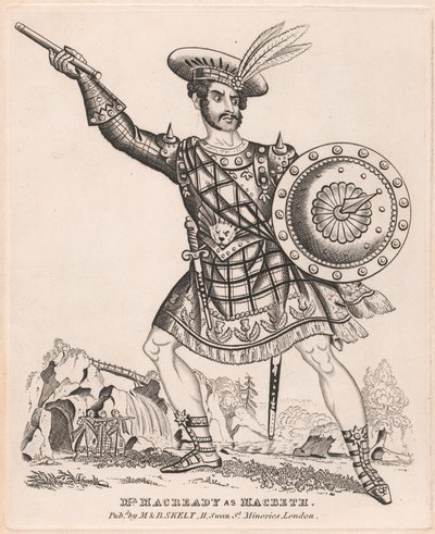 Mr. Macready som Macbeth av Unknown artist