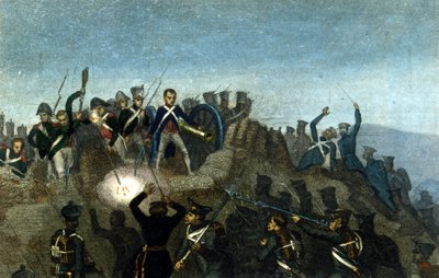 Napoleon I i slaget ved Montmartre 30. mars av Unknown artist