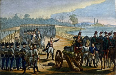 Napoleonskrigen. Wien: Erobringen av Donau-broene 13.11.1805. av Unknown artist