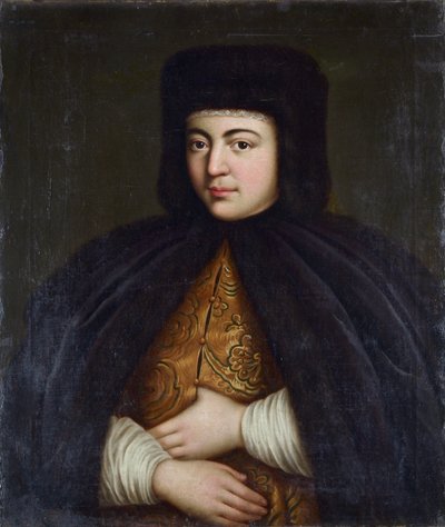 Natalia Kirillovna Narychkina - Portrett av tsarinaen Natalia Naryshkina (1651-1694), Anonym. Olje på lerret, andre halvdel av 1700-tallet, Statens museum for arkitektur, historie og kunst, Vladimir av Unknown artist