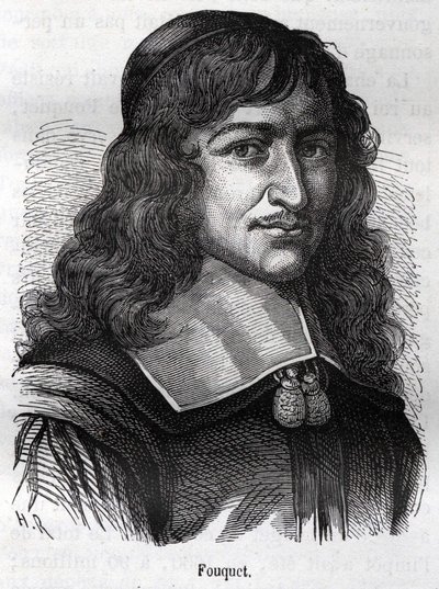 Nicolas Fouquet (1615 - 1680), fransk statsmann. Gravering fra "" L
