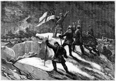 Nordpolen: Britiske avsendere på det nærmeste stedet til polen - Nares Georges S., Un voyage à la mer polar, Paris: Hachette av Unknown artist