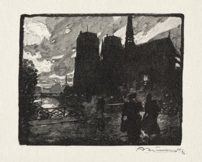 Notre Dame, kveld av Unknown artist