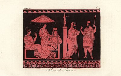 Odyssevs underholdt av Alcinous, hersker over Phaeacians på øya Scheria av Unknown artist