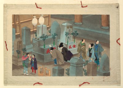 En av seksten scener av en manns død og begravelse av Unknown artist