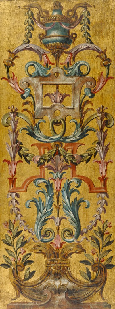 Ett malt panel av Unknown artist