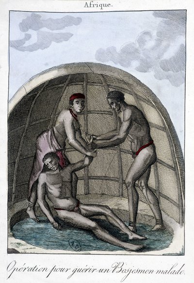 Operasjon for å kurere en Bojesmen - gravering av Unknown artist