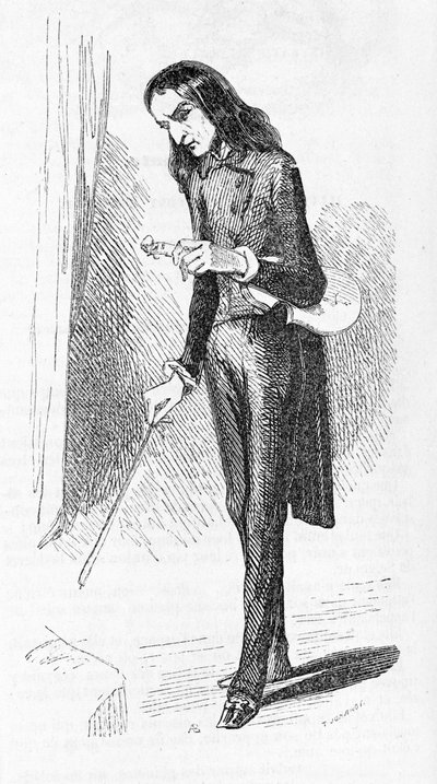 Paganini Nicolo (1782 - 1840), gravering, italiensk komponist og fiolinist. av Unknown artist