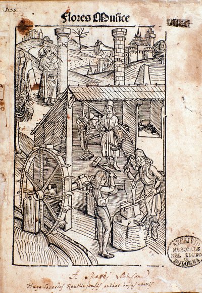 Side fra Flore Musices, Study on Gregorian Chant av Hugo von Reutlingen av Unknown artist