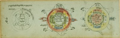 Side fra et manuskript med diagrammer som beskytter mot barnesykdommer av Unknown artist