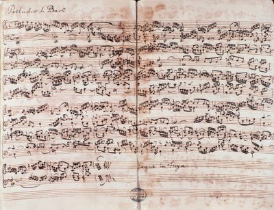 Side av Preludium i C i The Well-tempered Clavier av Johann Sebastian Bach av Unknown artist