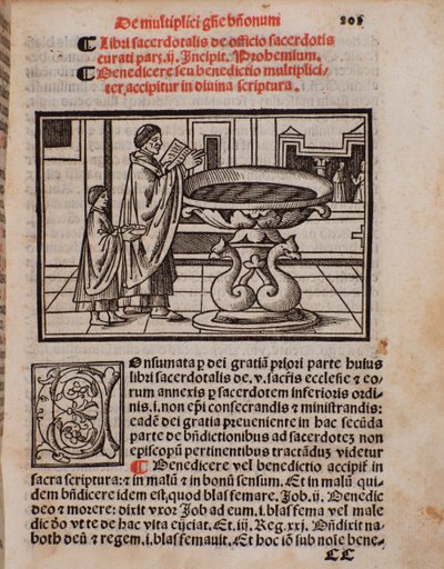 Side av liturgiboken "Liber Sacerdotalis" av Castellini av Unknown artist